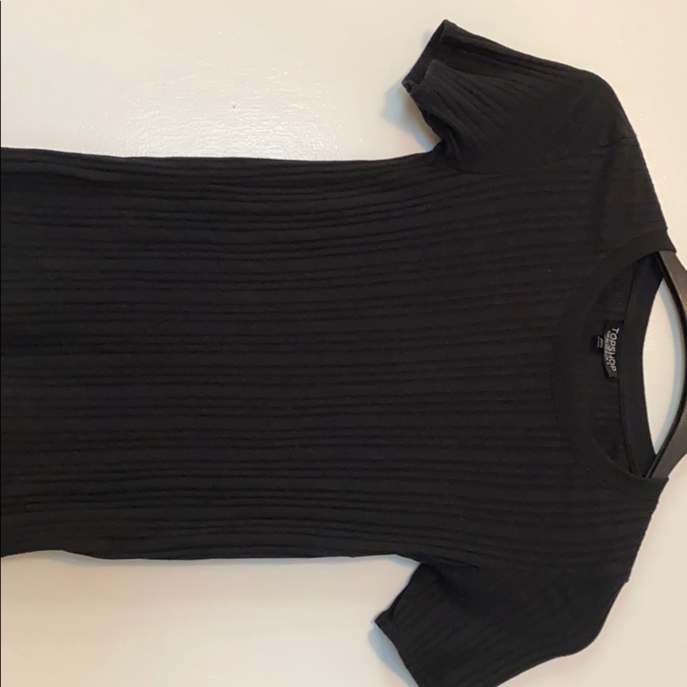Topshop black shirt women cute